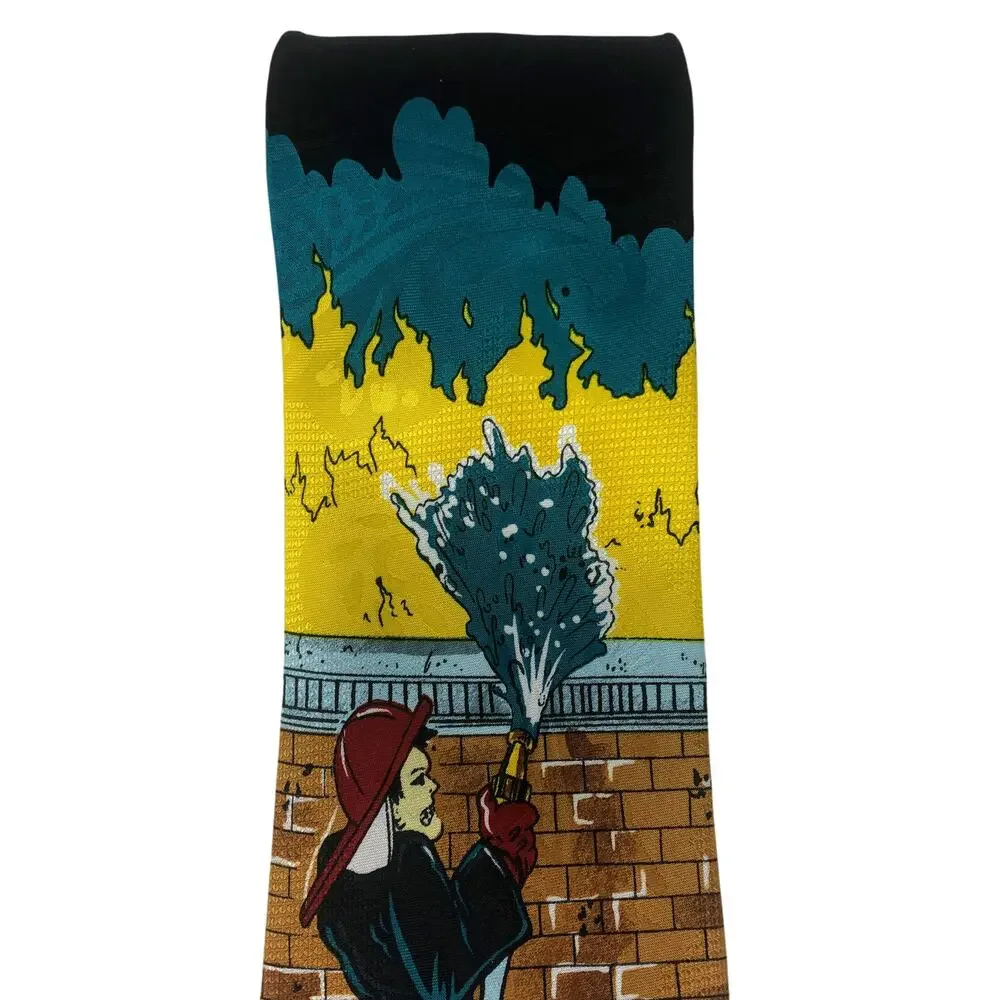 Teal Firefighter Tie